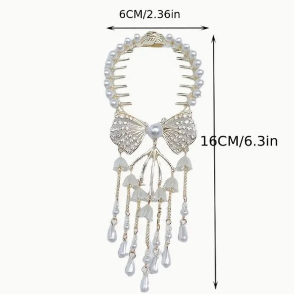 SPARKLING LILY OF THE VALLEY BUN WRAP in Gold - Picture 2 of 3